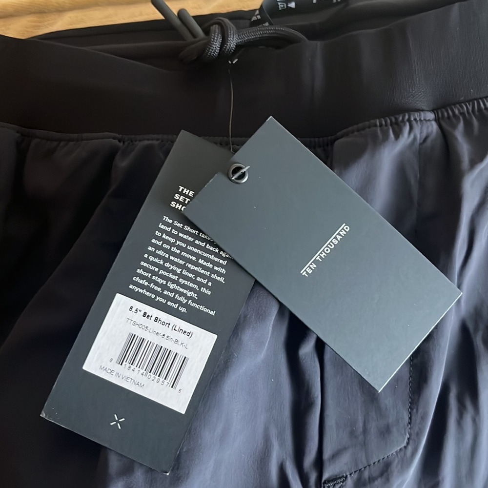NWT Ten Thousand Black The Set Short (Liner) 6.5" Size Small, Medium & Large - Picture 3 of 4